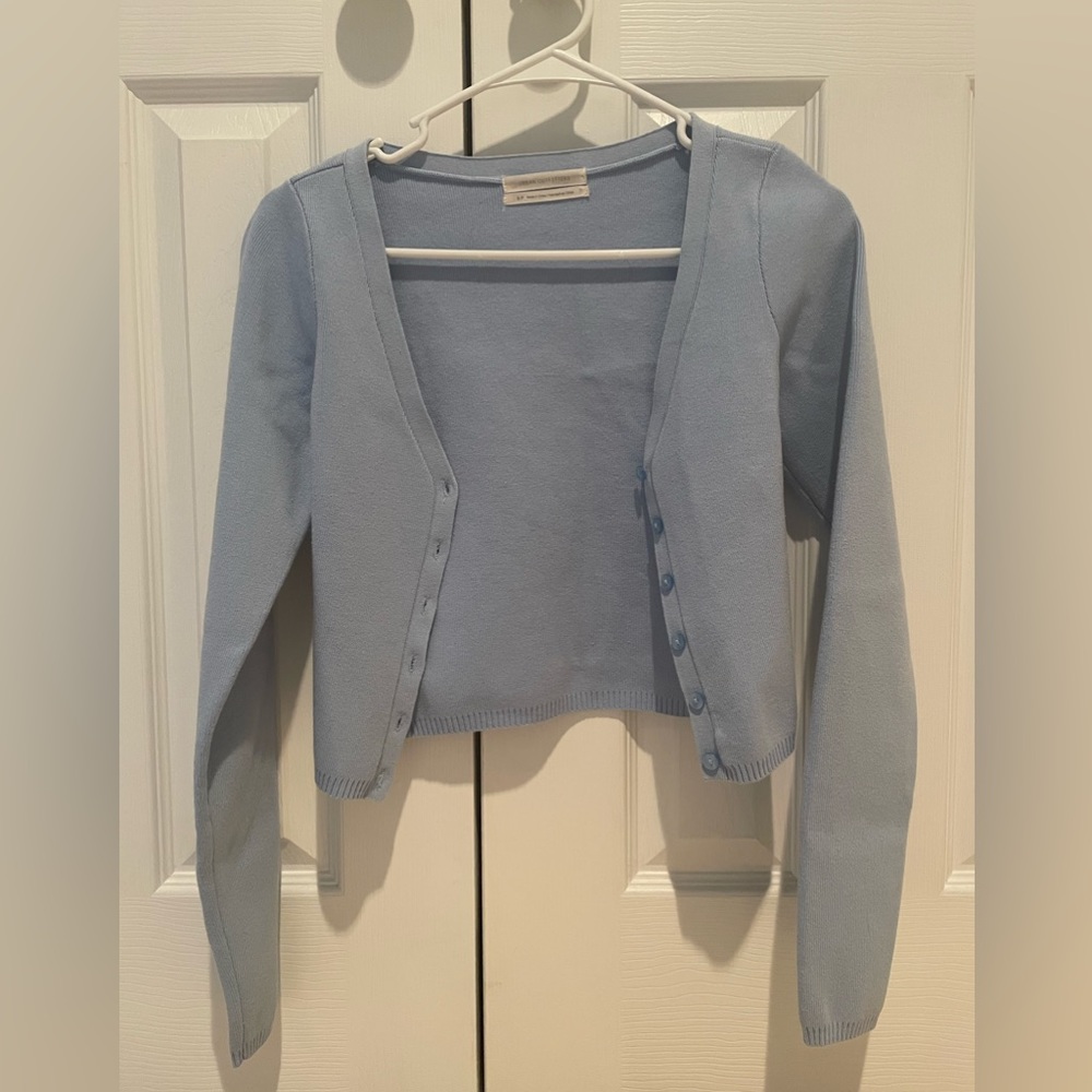 Urban Outfitters cardigan, small, light blue, cropped, NEVER WORN